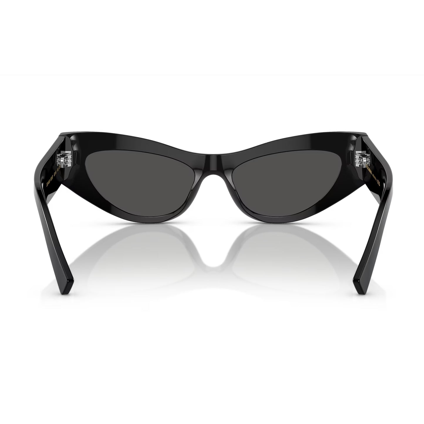 Gafas de sol de color liso con forma de ojo de gato DG4450 de Dolce & Gabanna para mujer: negro/gris oscuro