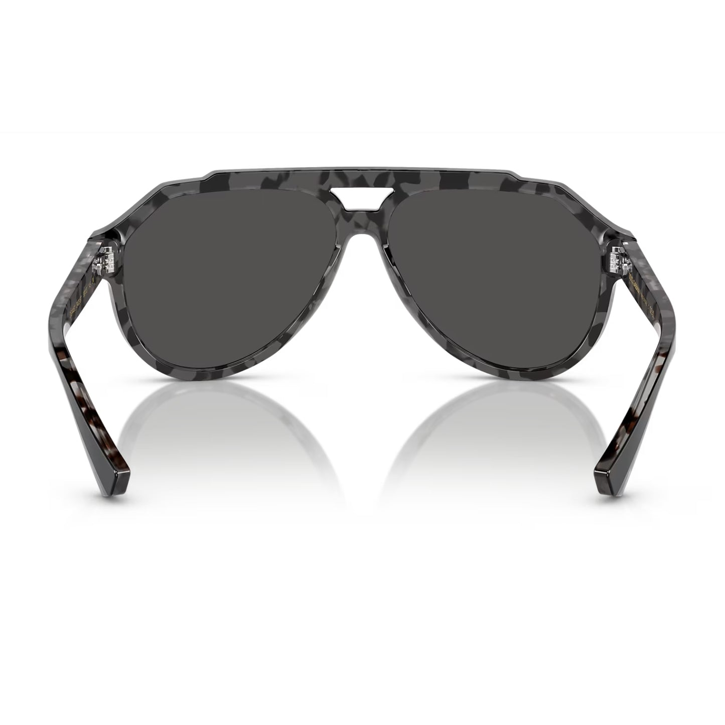 Gafas de sol de color liso DG4452 Pilot de Dolce & Gabanna para hombre: negro sobre gris habana/gris oscuro
