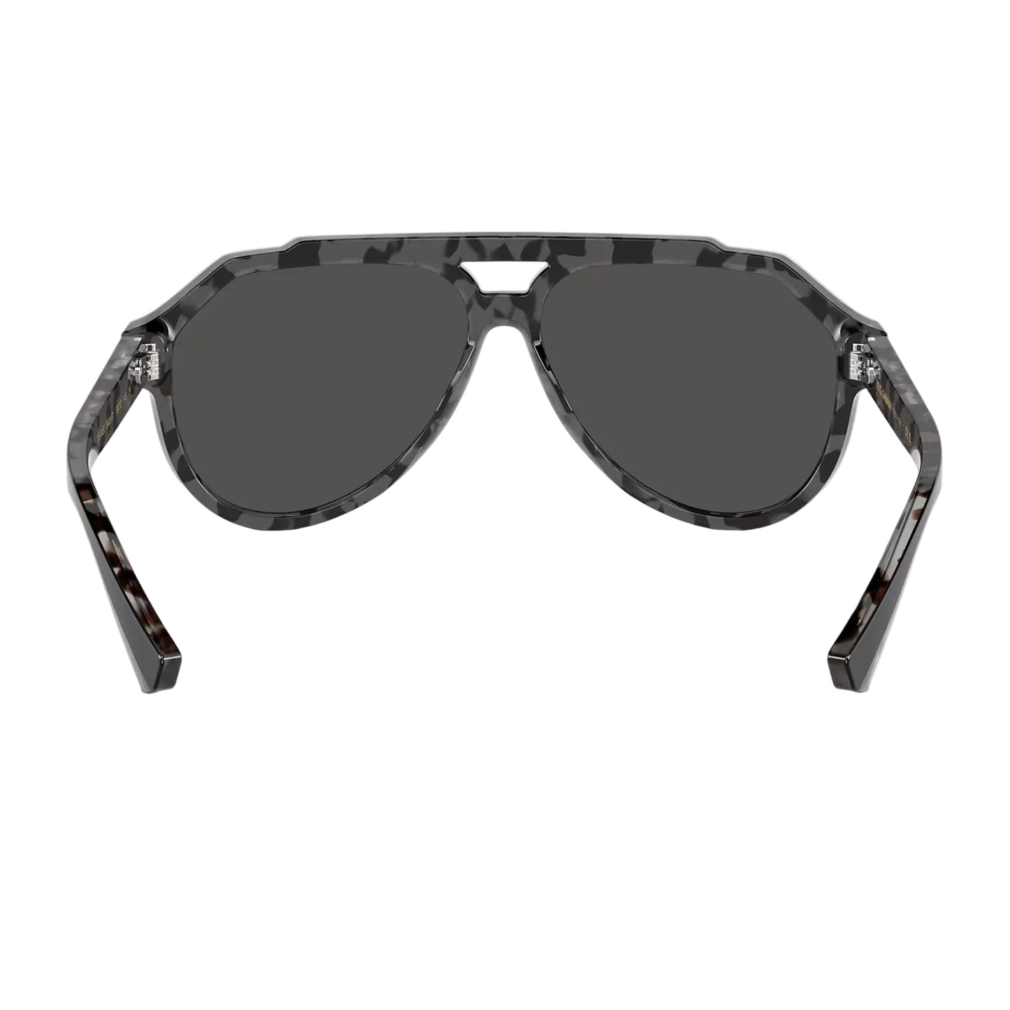 Dolce & Gabanna Men's DG4452 Pilot Solid Color Sunglasses - Black On Gray Havana/Dark Gray