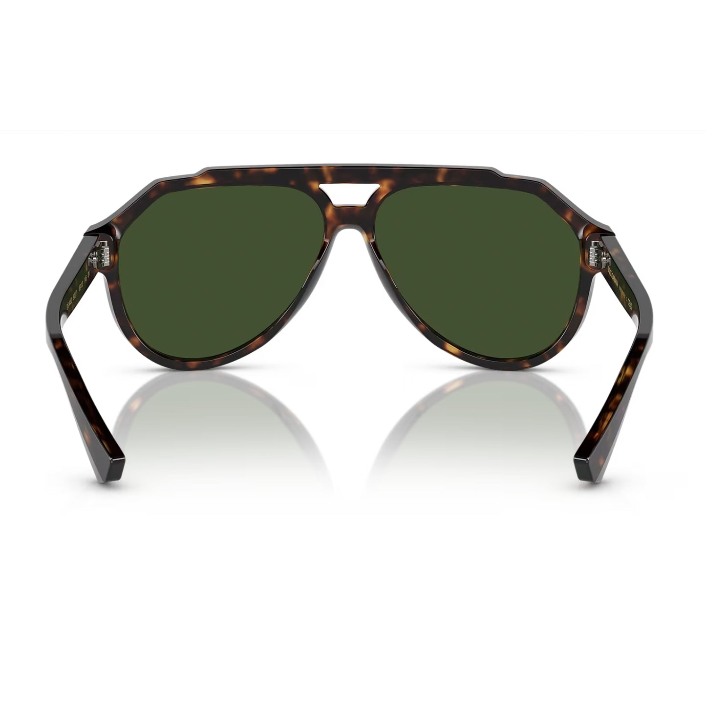 Gafas de sol de color liso estilo piloto DG4452 de Dolce & Gabanna para hombre: color habana/verde oscuro
