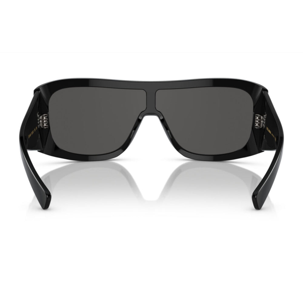 Gafas de sol rectangulares de color liso DG4454 para hombre de Dolce & Gabanna: negro/gris oscuro