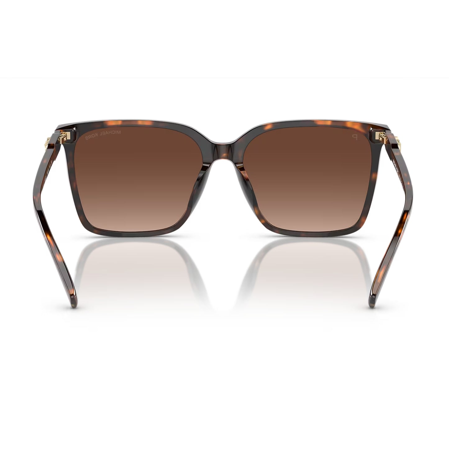 Gafas de sol cuadradas con degradado Michael Kors Canberra MK2197U para mujer: carey oscuro/marrón degradado polarizado