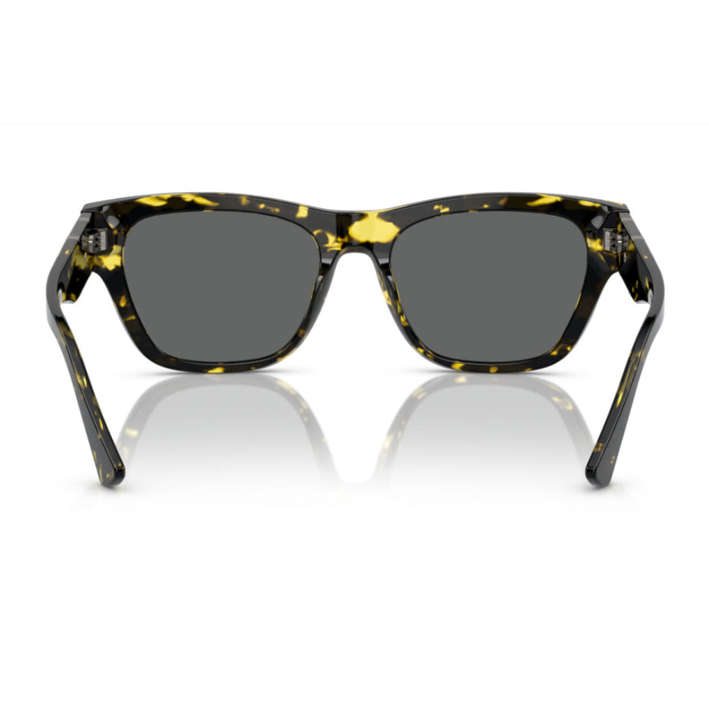 Versace Men's VE4457 Square Solid Color Sunglasses - Havana/Dark Gray