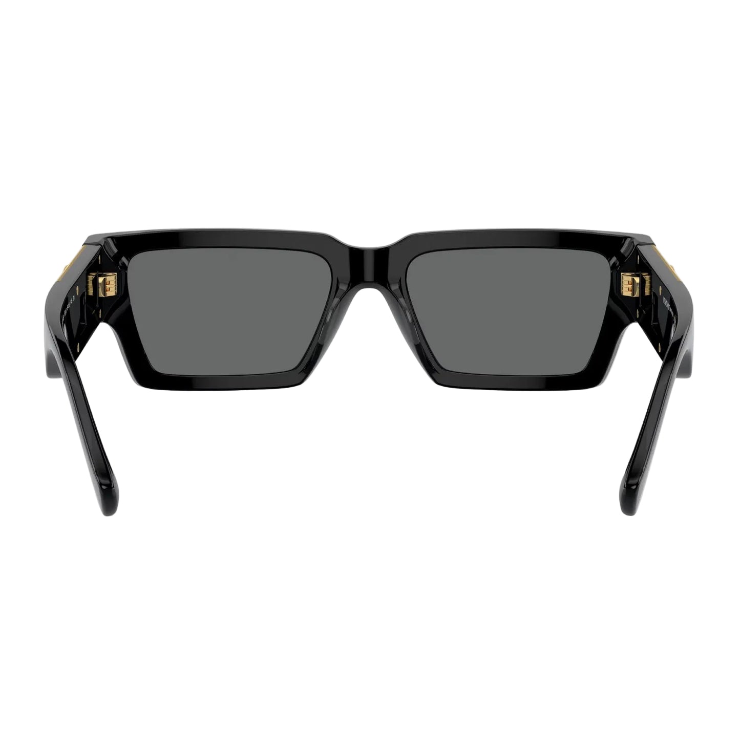 Gafas de sol unisex Versace VE4459 rectangulares de color liso - Negro/gris oscuro