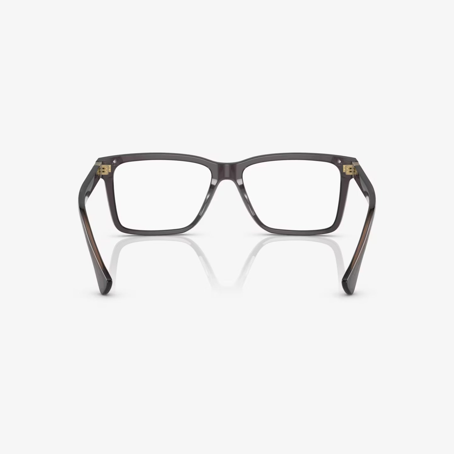 Versace Men's Rectangle Eyeglasses, Transparent Gray