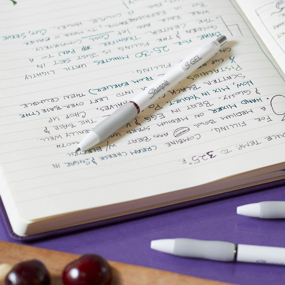 Bolígrafos retráctiles de punta mediana Sharpie S-Gel de 0,7 mm con cuerpo de moda (juego de 4) - Bold Jewel