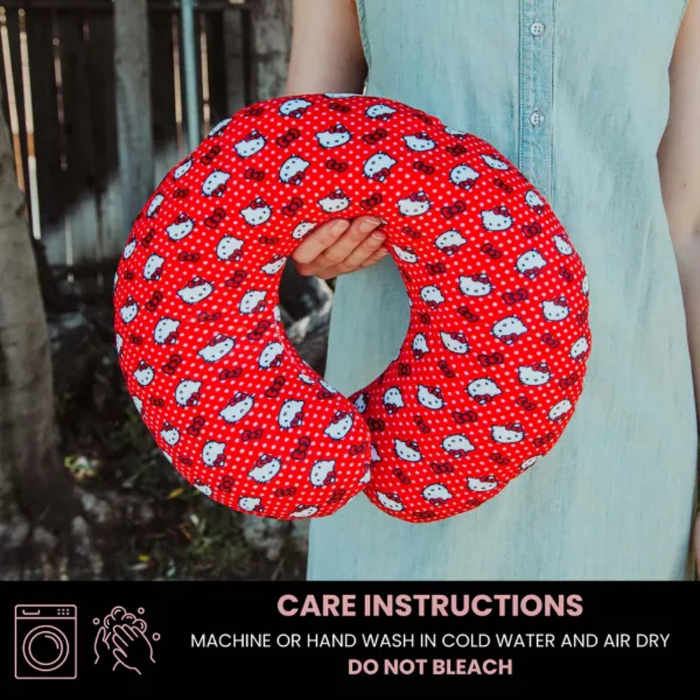 Almohada y peluche reversibles con forma de rollo para el cuello de Hello Kitty de Sanrio