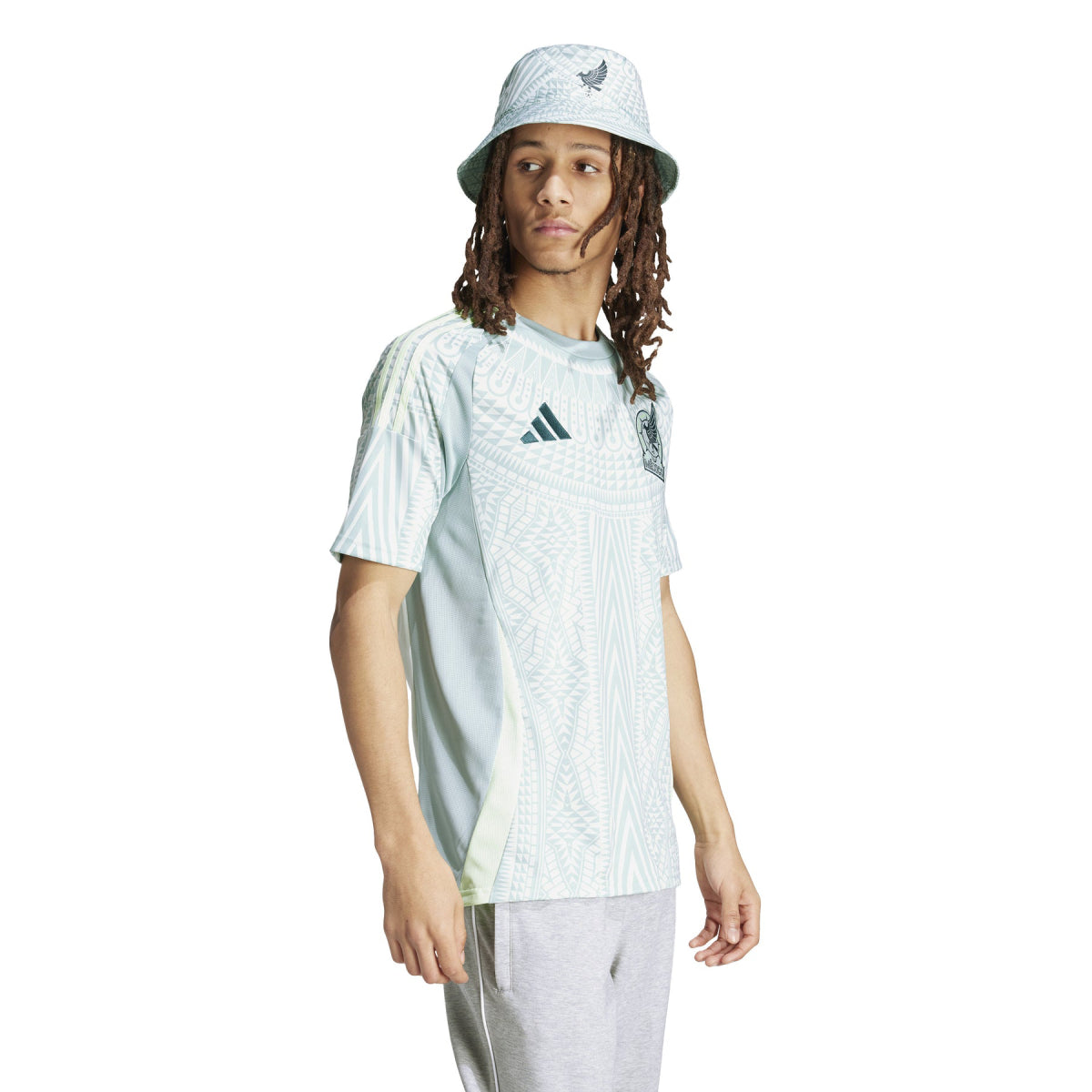 Adidas Mexico 2024 Away Stadium Men's Extra Large Soccer Jersey - Linen Green