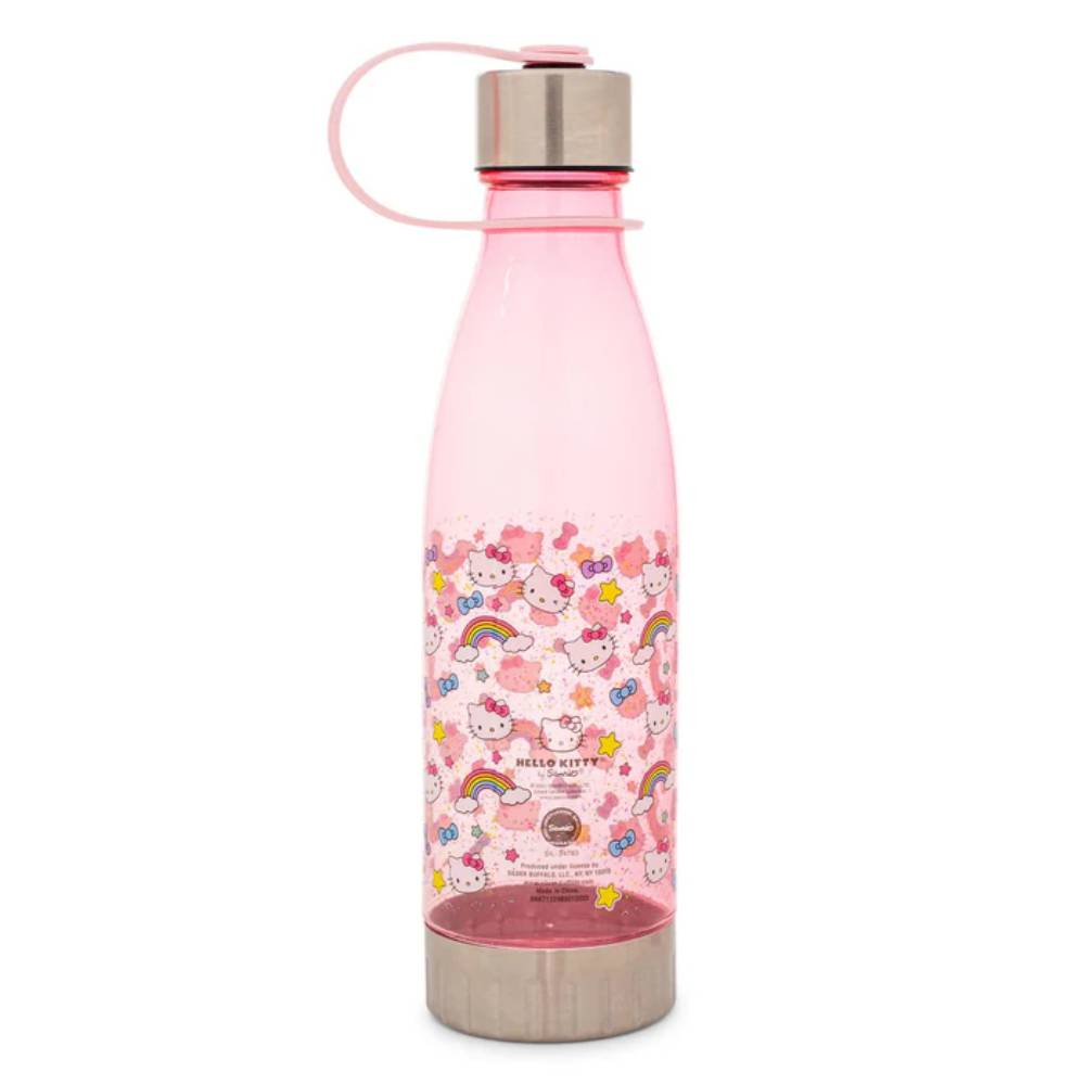 Sanrio Hello Kitty Pastel Star Toss 20 oz Print Water Bottle With Lid - Pastel Pink