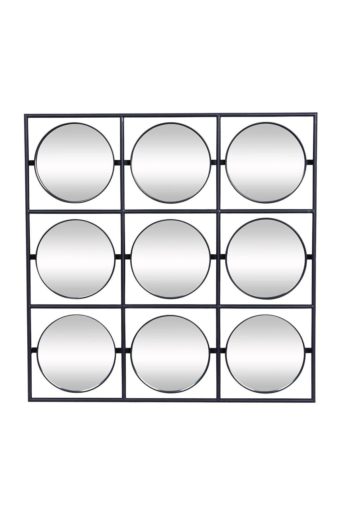 Metal Wall Mirror - Black