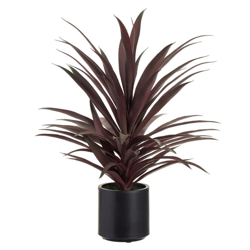 Allstate Floral 28" Yucca Artificial Plant with Plastic Pot - Red