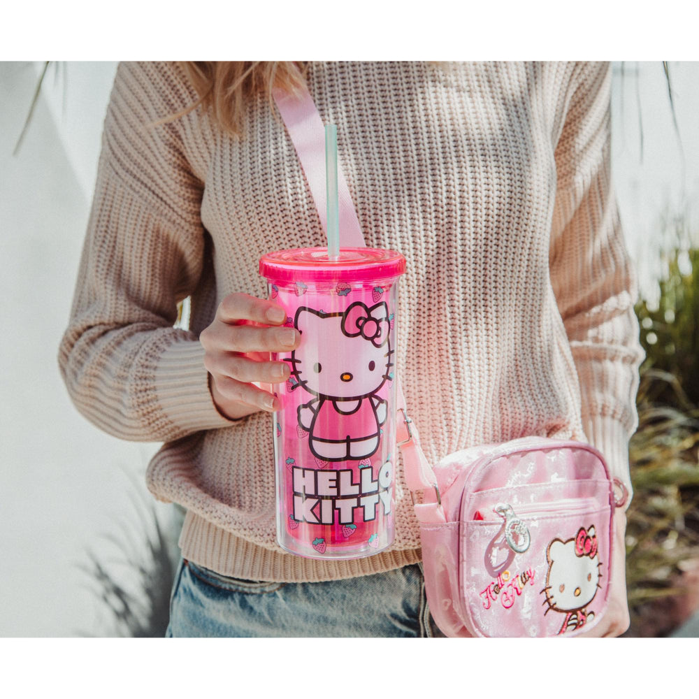 Sanrio Hello Kitty 20 oz Carnival Cup with Lid - Berry Pink