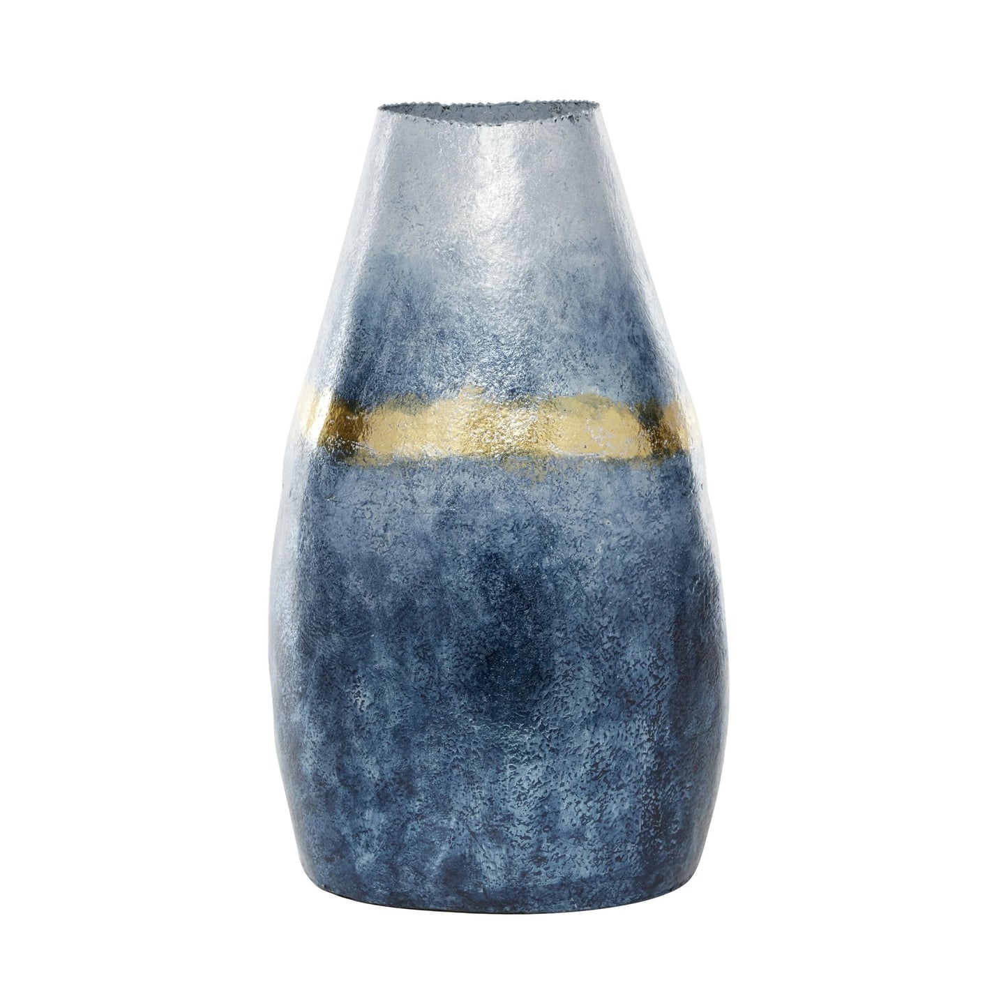 Glass Aluminum Vase - Blue