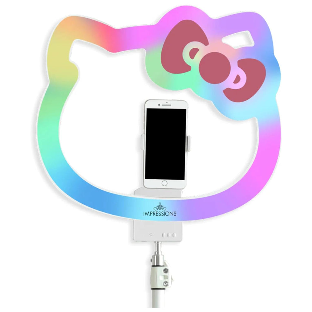 Impressions Vanity X Hello Kitty 18" RGB Ring Light with Tripod Stand - White/Red