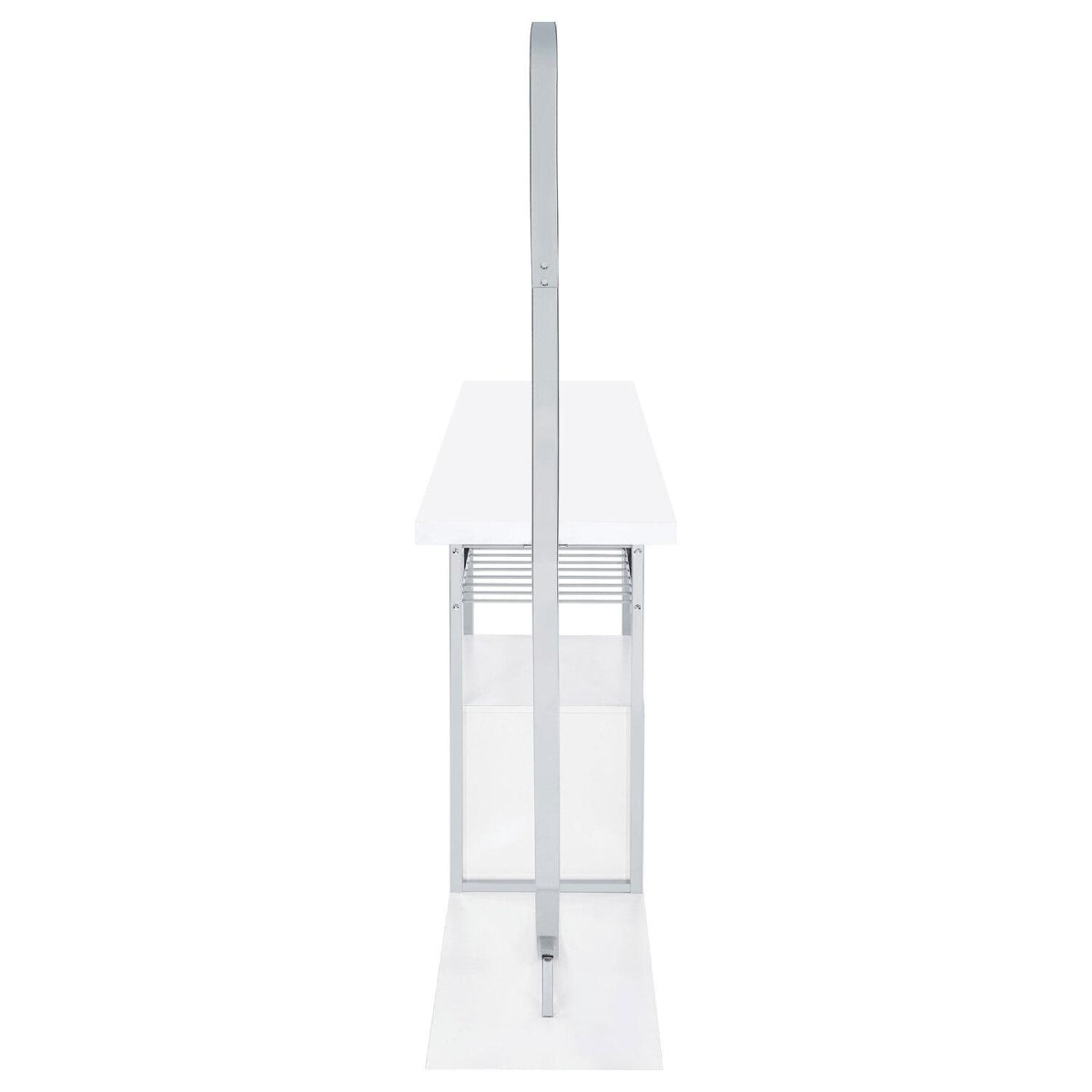 Risley 2-Door Circular LED Home Bar with Wine Storage by Coaster - White