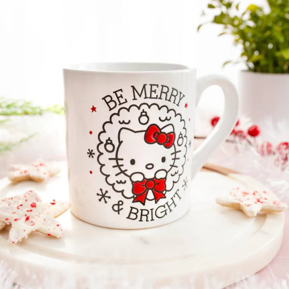 Sanrio Hello Kitty 14 oz Wax Resist Ceramic Mug - White