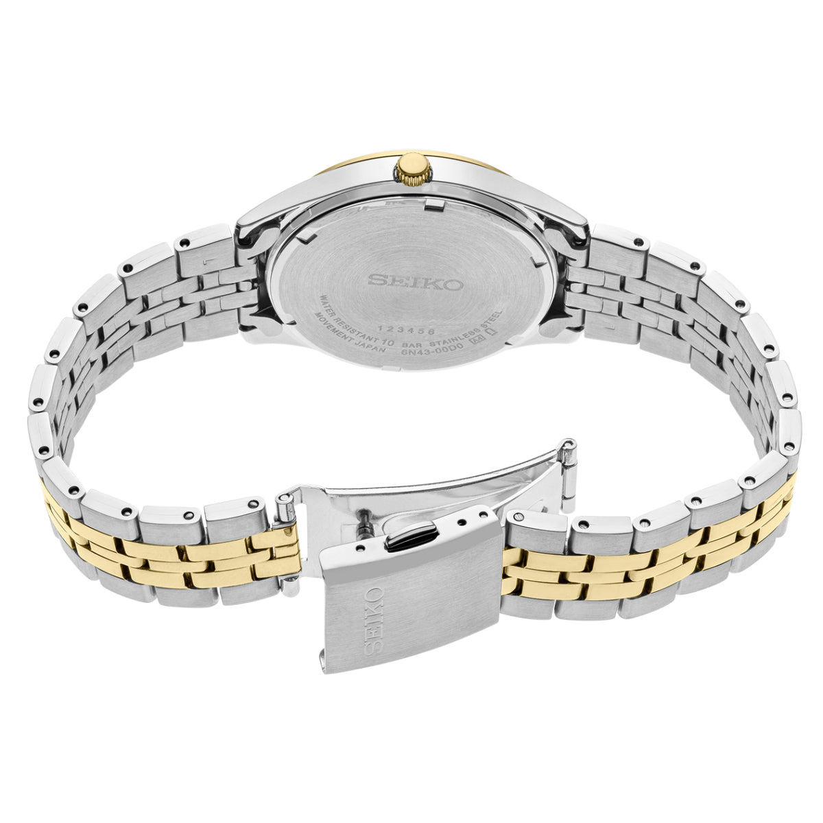 Seiko Essentials Men's 36.9mm Two-Tone Bracelet Watch - White Dial