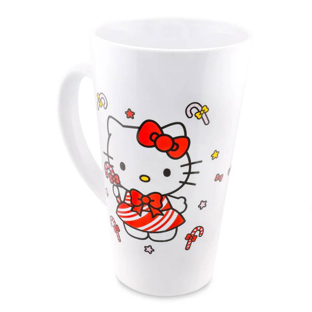 Sanrio Hello Kitty Candy Cane 16 oz Ceramic Mug - Red/White