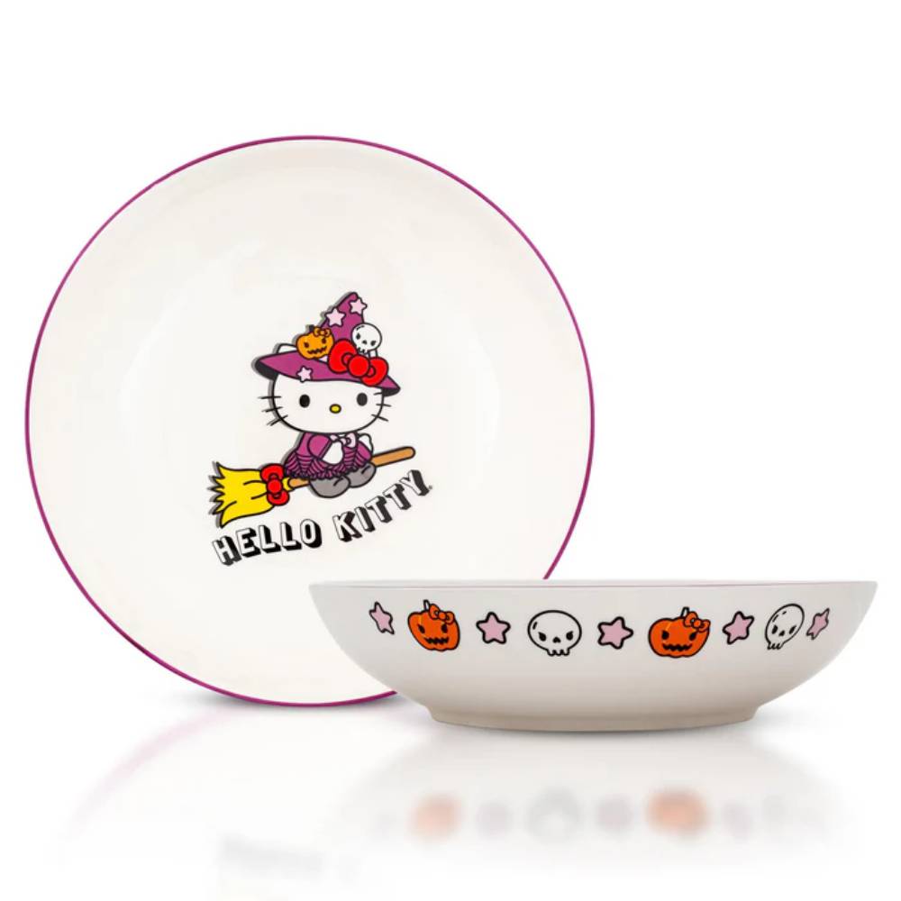 Sanrio Hello Kitty Witch 9" Ceramic Coupe Dinner Bowl - White