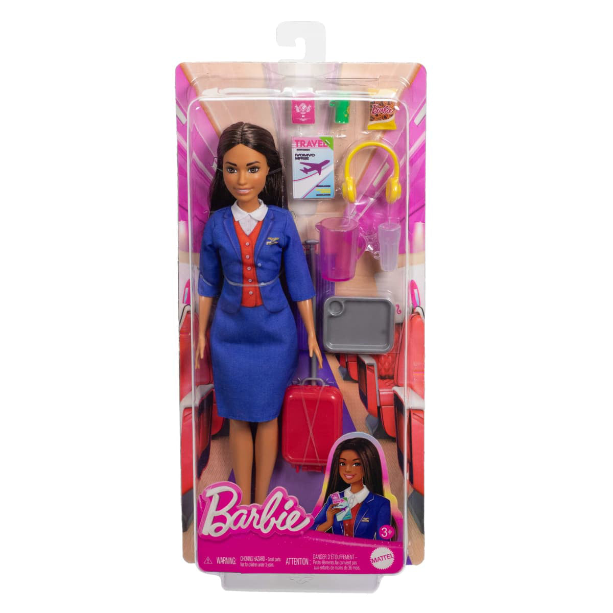 Barbie Stewardess Fashion Doll with Suitcase - Blue