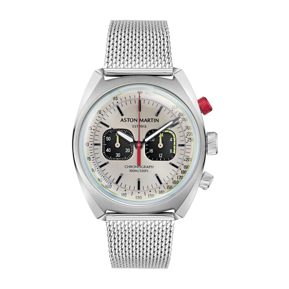 Aston Martin TS2 Men's 43mm Chronograph Bracelet Watch - Silver
