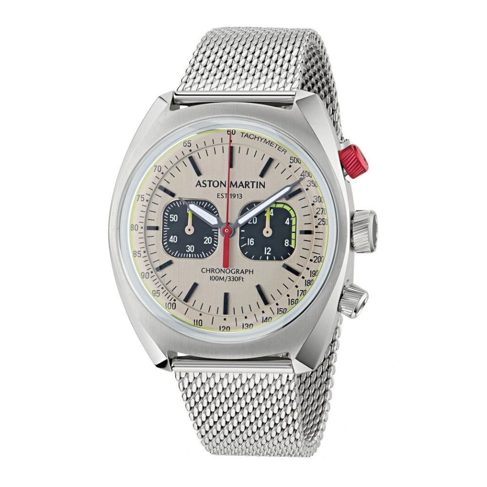 Aston Martin TS2 Men's 43mm Chronograph Bracelet Watch - Silver