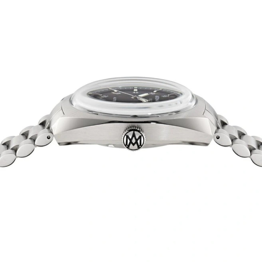 Aston Martin TS2 Men's 41mm Automatic Silver Bracelet Watch - Brown Dial