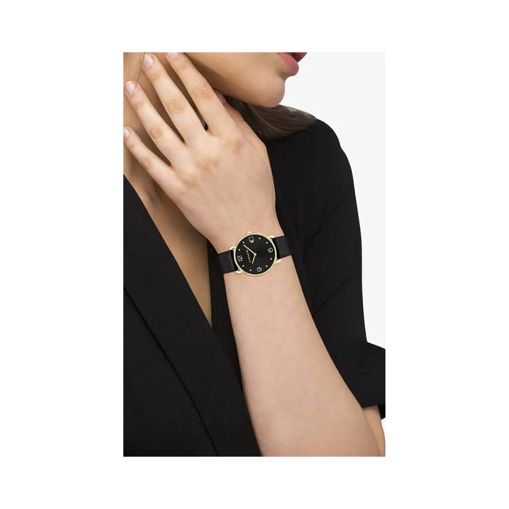 Coach Elliot Women's 36mm Strap Watch - Black