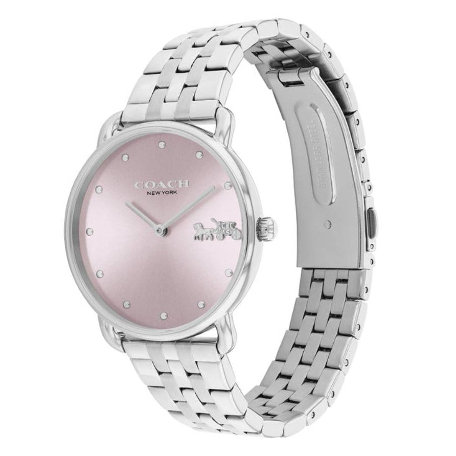 Coach Elliot Women's 36mm Silver Bracelet Watch - Pink Dial