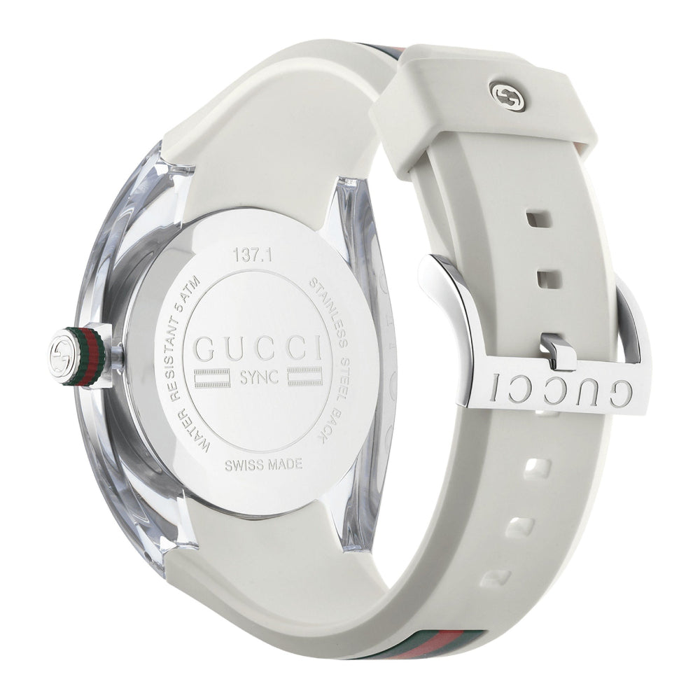 Gucci Sync XXL Men's 46mm Strap Watch - White