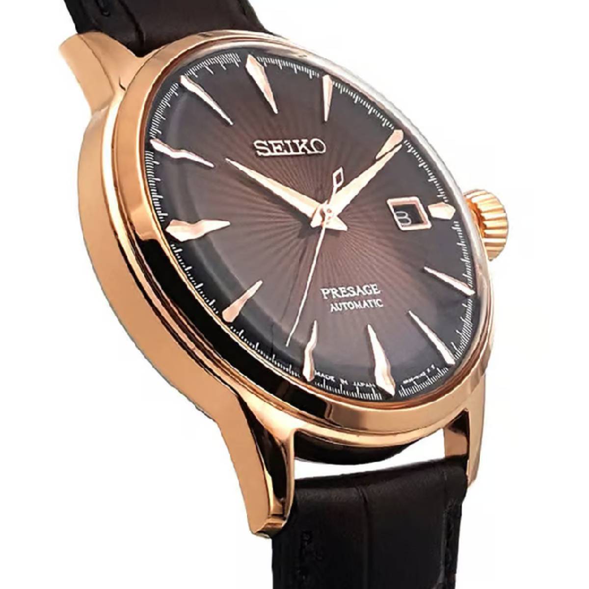 Seiko Presage Men's 40.5mm Strap Watch - Brown Dial