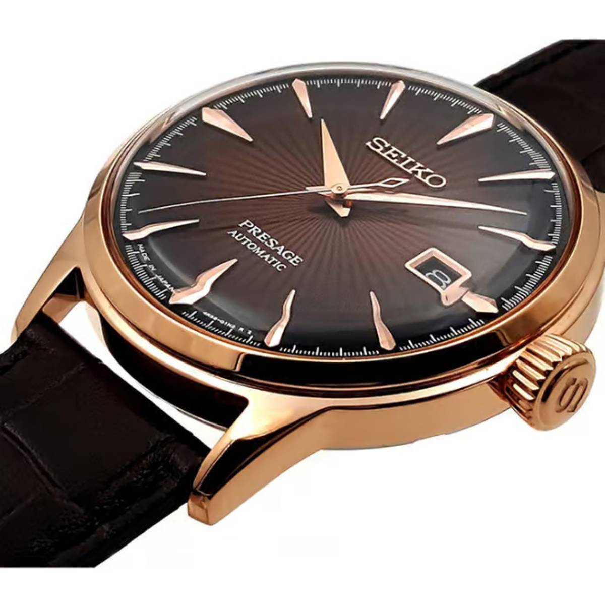 Seiko Presage Men's 40.5mm Strap Watch - Brown Dial
