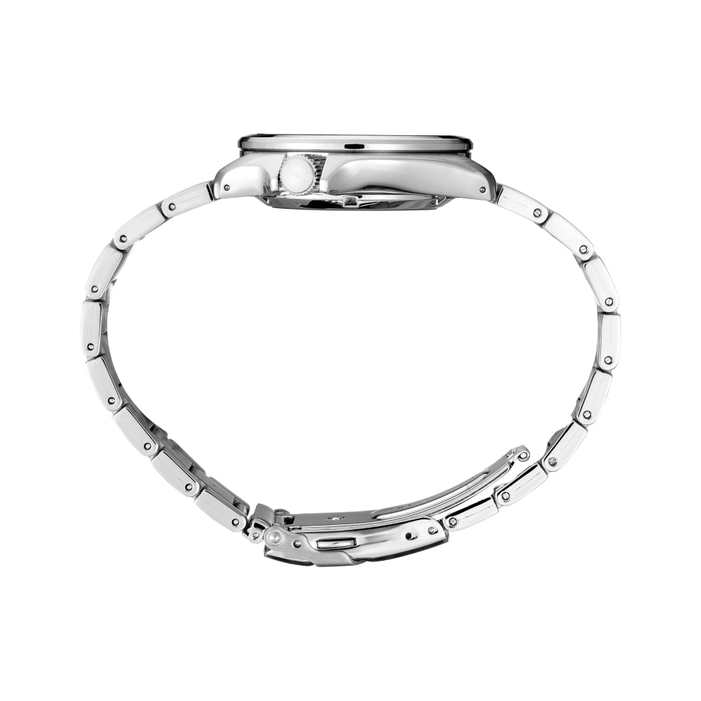 Seiko Men's 5 Sports 40mm Automatic Silver Bracelet Watch - Black Dial