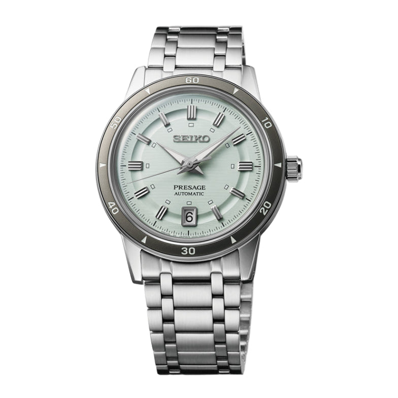 Seiko Men's 39.5 mm Silver Bracelet Watch - Green Dial