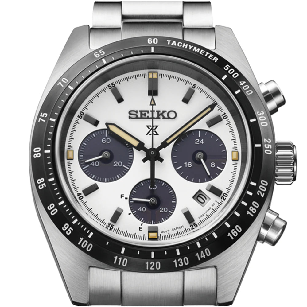 Seiko Prospex Speedtimer Men's 39mm Bracelet Watch - White Dial