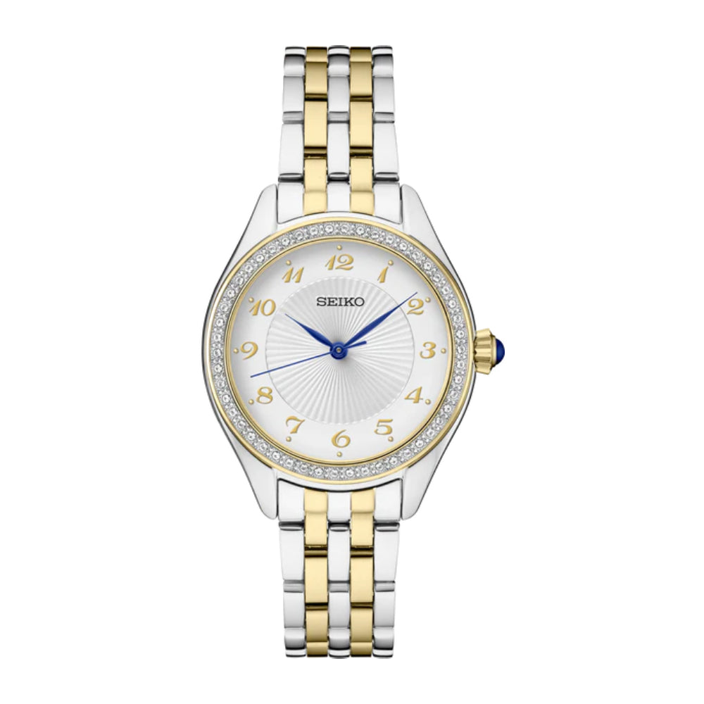 Seiko Women's 29mm Two-Tone Bracelet Watch - White Dial