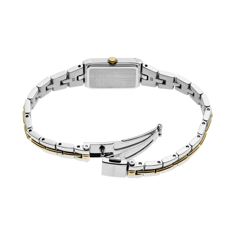 Seiko Essentials Women's 15.5mm Two-Tone Bracelet Watch - White Dial