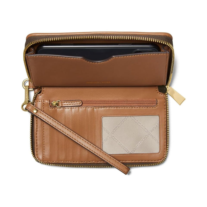 Michael Kors Jet Set Large Smartphone Wristlet Pouch - Brown/Acorn