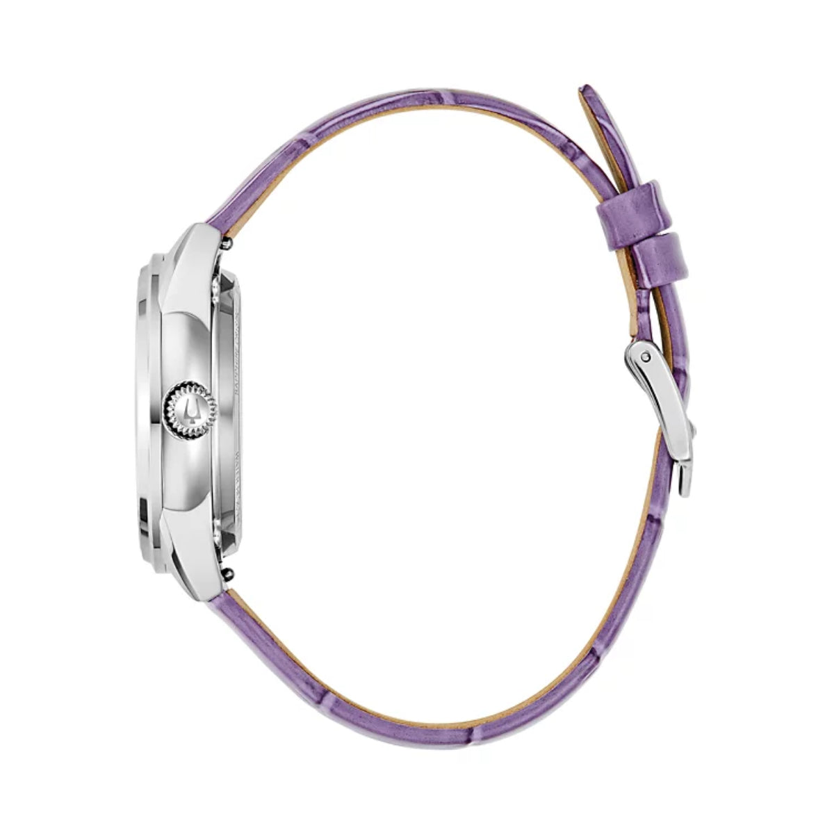 Bulova Sutton Women's 34.5mm Analog Purple Strap Watch - Pearl Dial