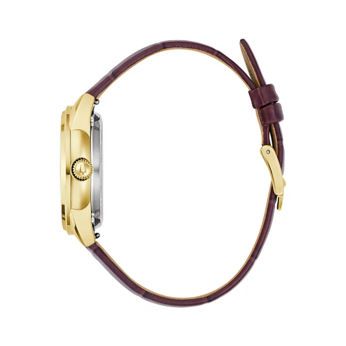 Bulova Sutton Automatic Women's 34.5mm Analog Brown Strap Watch - Pearl Dial