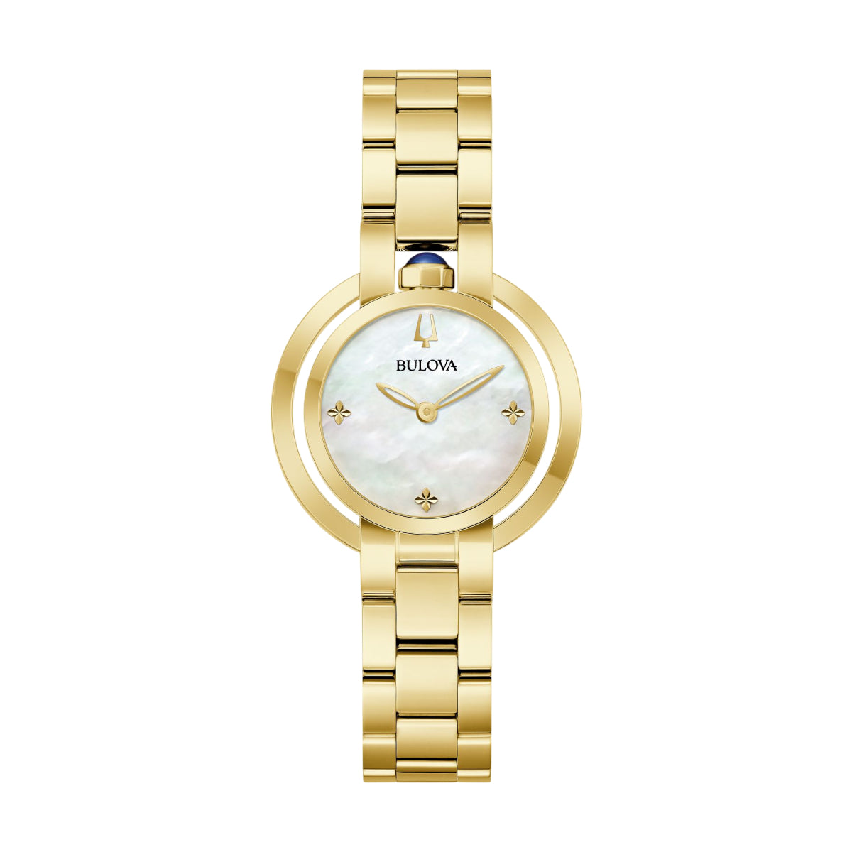 Bulova Rubaiyat Women's 30.5mm Analog Gold Bracelet Watch - Pearl Dial