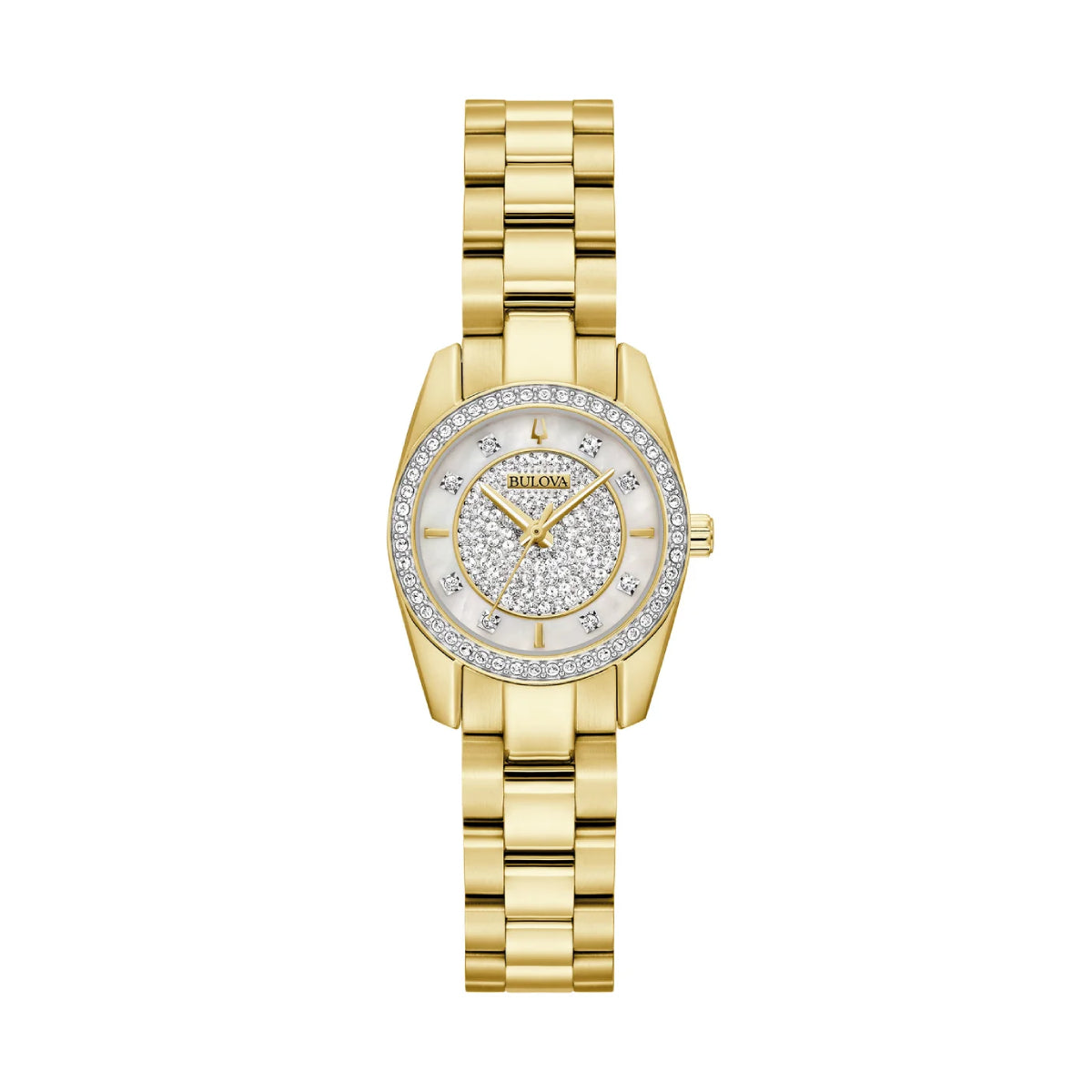 Bulova Classic Crystal Women's 23mm Analog Bracelet Watch - Gold