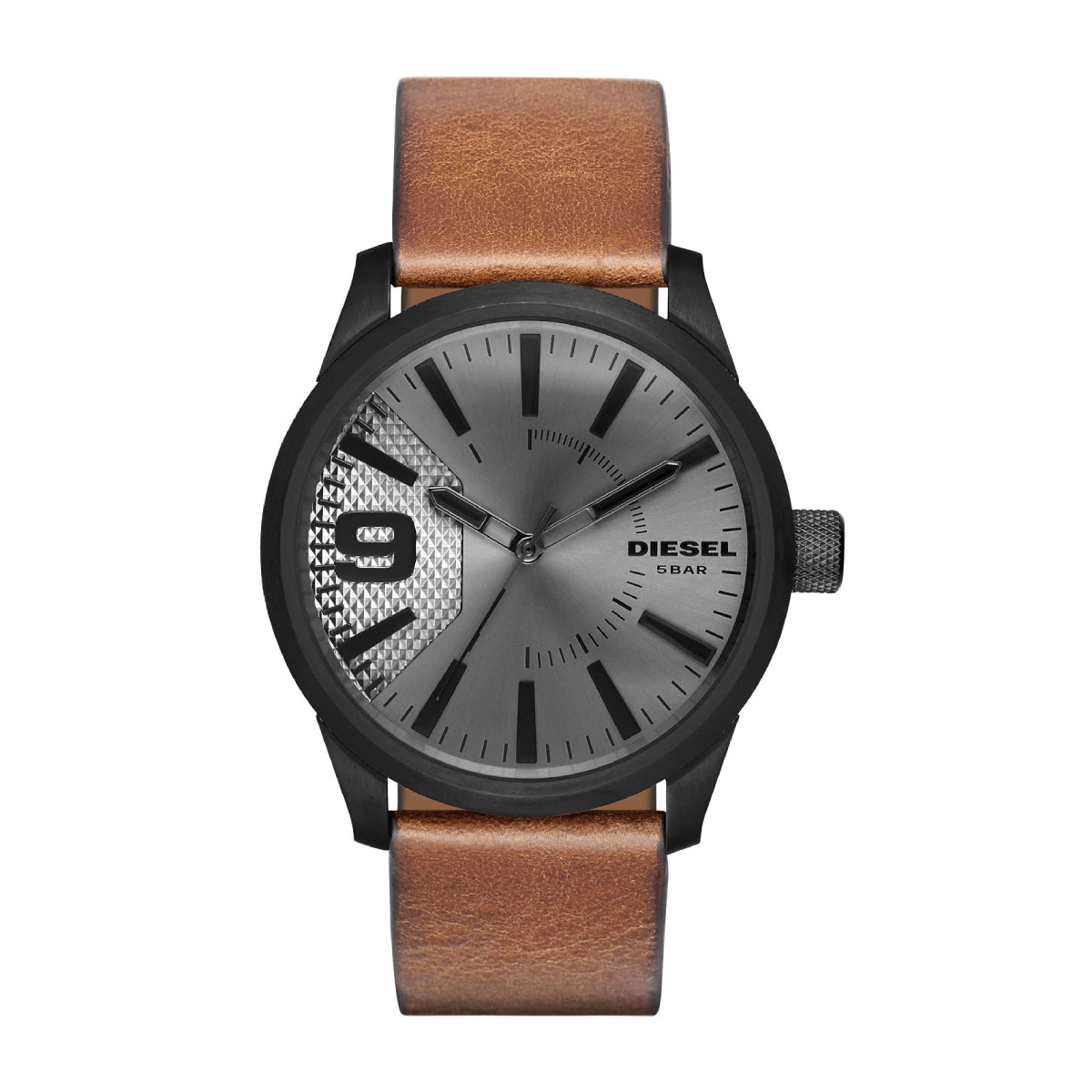 Reloj Diesel Rasp con correa de piel, color marrón