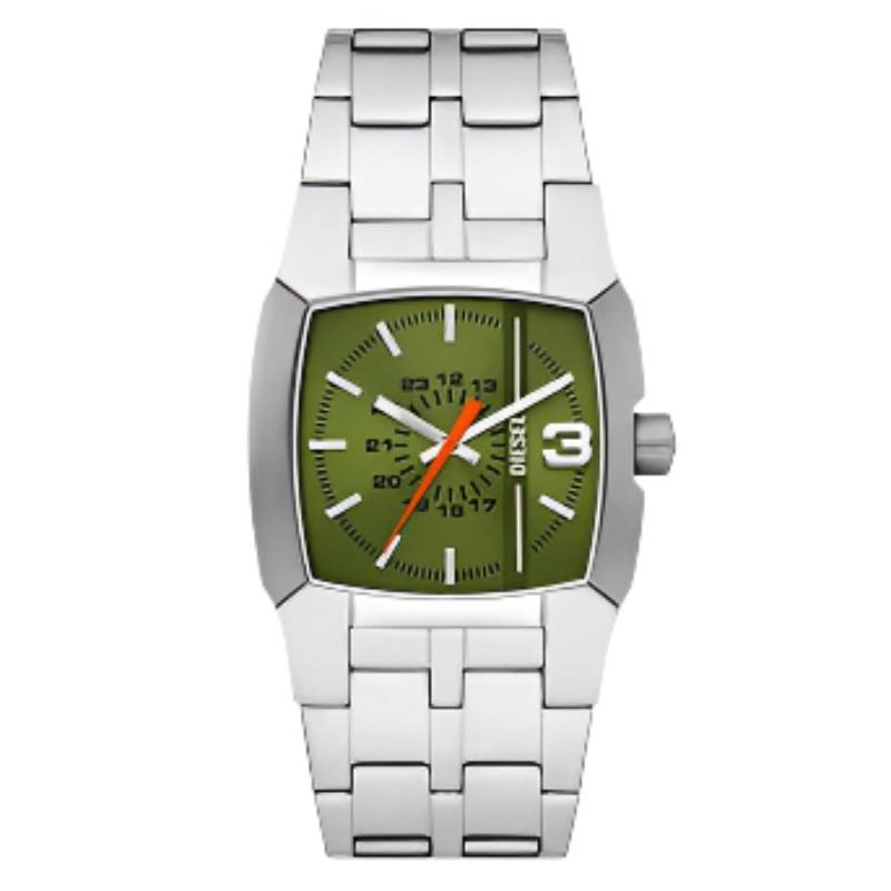 Reloj Diesel Cliffhanger cuadrado de 36 mm para hombre, color verde