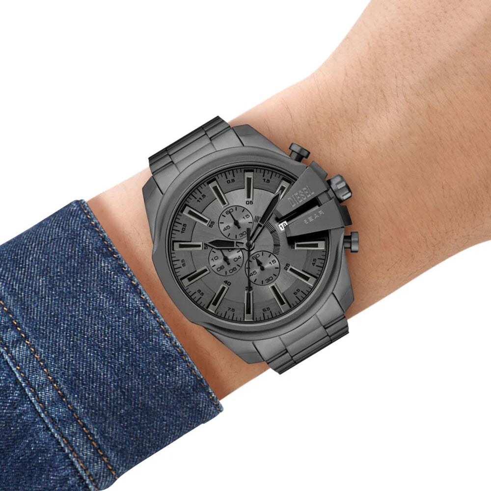Diesel Mega Chief Men's 48mm Bracelet Watch - Gray