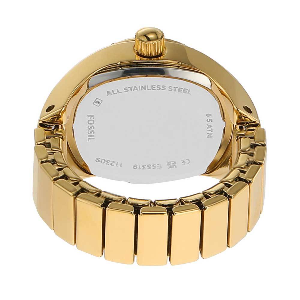 Fossil Women's 15mm Two-Hand Watch Ring - Gold