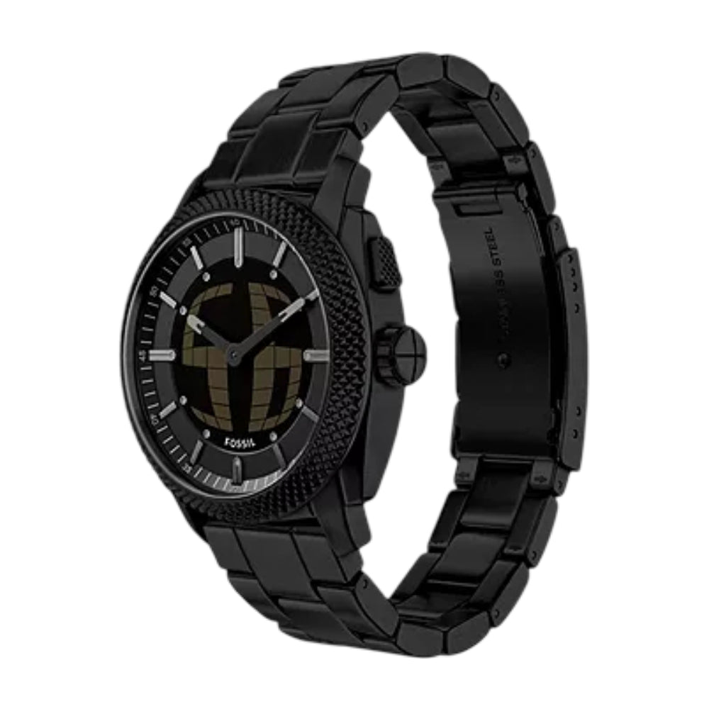 Fossil Machine Big Tic Men's 41mm Bracelet Watch - Black Dial