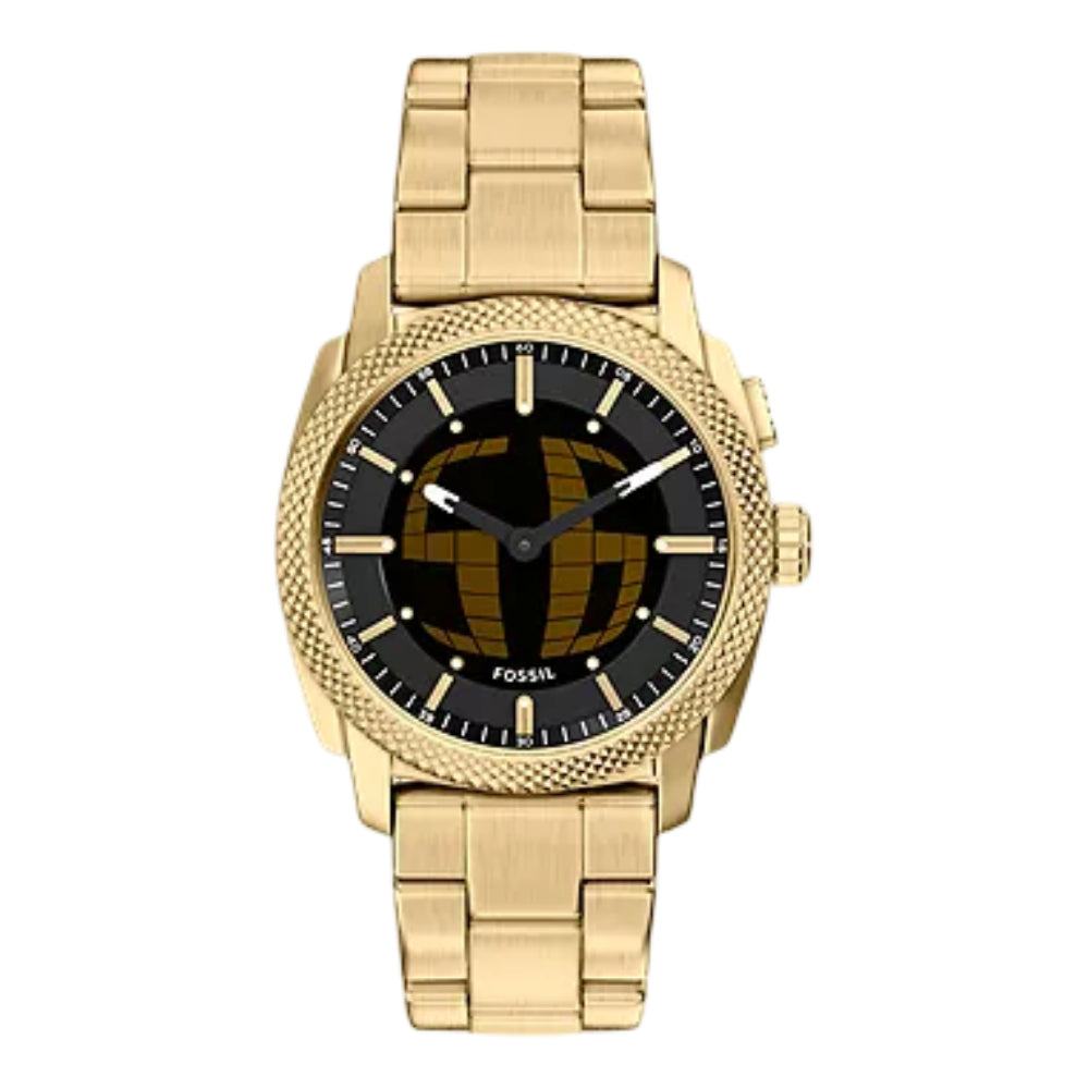 Fossil Machine Big Tic Men's 41mm Bracelet Watch - Black Dial– Curacao