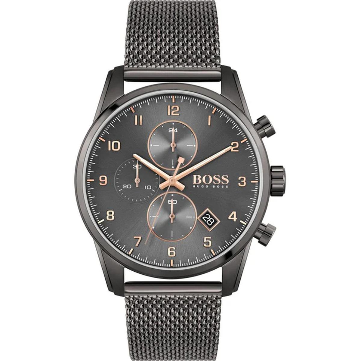Hugo Boss Skymaster Men's 44mm Bracelet Watch - Gray