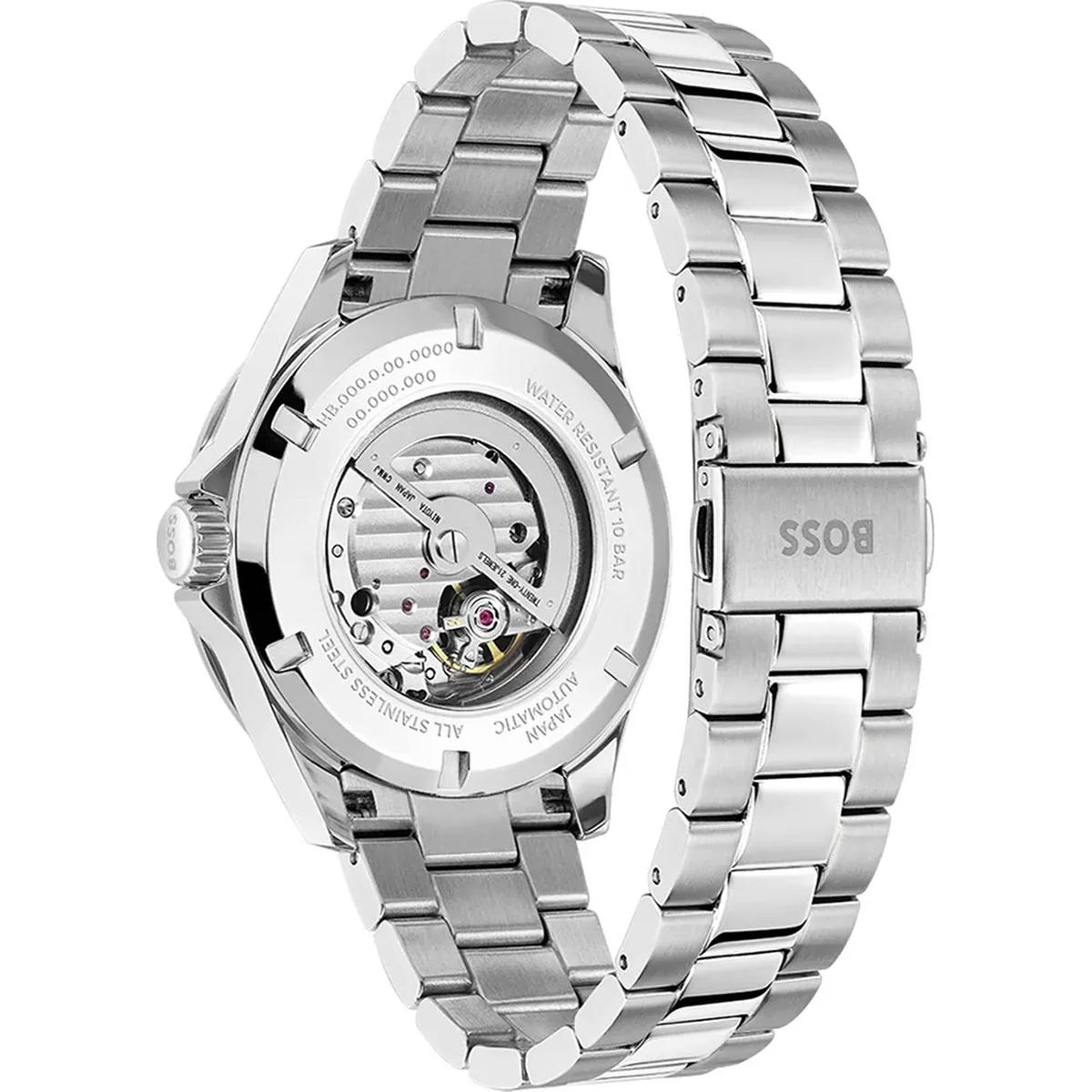Hugo Boss Troper Men's 42mm Silver Bracelet Watch - Black Dial